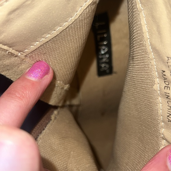 Liliana snake print with gold hardware 3” heel booties - Picture 5 of 14